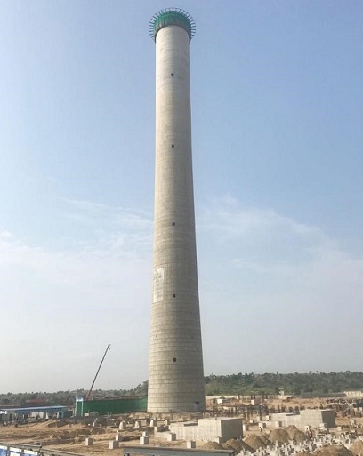 巴基斯坦塔爾項(xiàng)目煙囪、冷卻塔澆筑順利完成